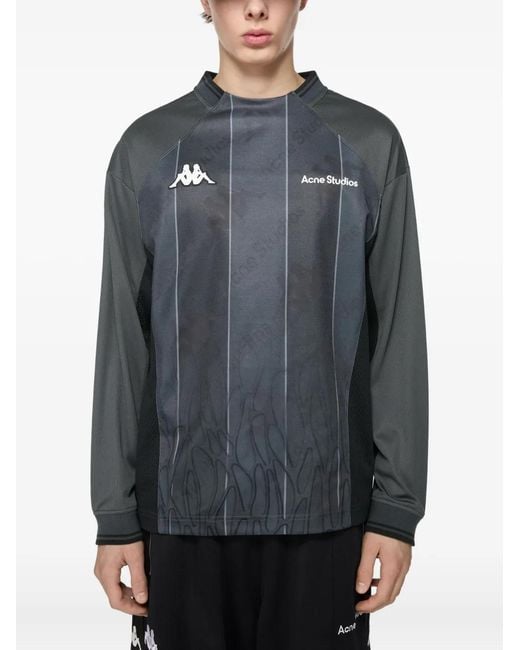 Acne Studios X Kappa Logo T-Shirt in Gray | Lyst