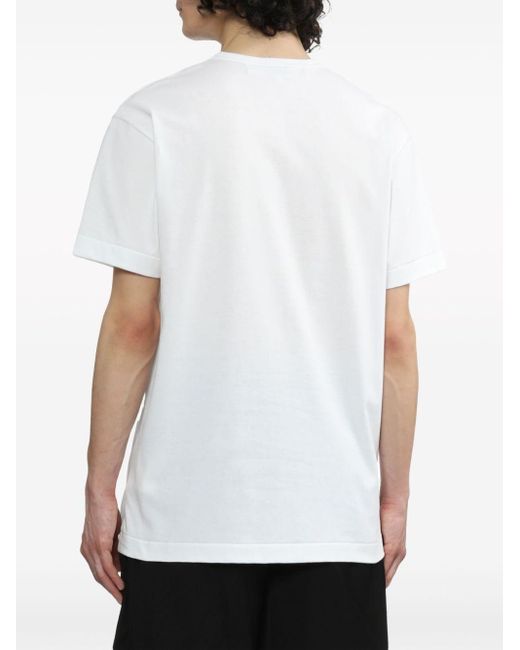 T-shirt Scattered à logo imprimé COMME DES GARÇONS PLAY pour homme en coloris White