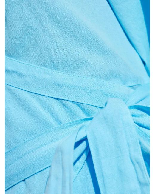 Melissa Odabash Blue Pam Wrap Dress