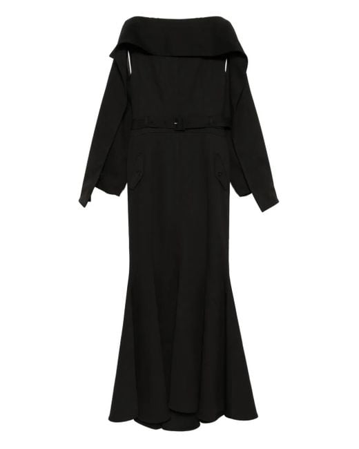 ROKH Black Langärmeliges Kleid