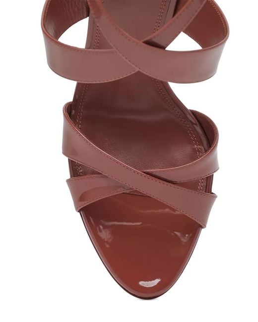 Paris Texas Pink Lidia Crossover-Strap Sandals