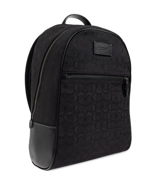 Mochila Con Motivo COACH de hombre de color Black