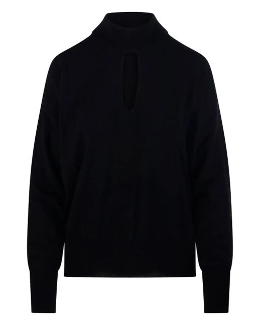 Jersey con abertura y cuello alto Roberto Collina de color Blue