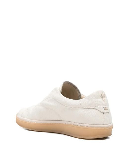 Eleventy White Slip-On Leather Sneakers for men