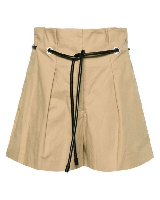 Pantalones cortos Origami con cinturón 3.1 Phillip Lim de color Natural