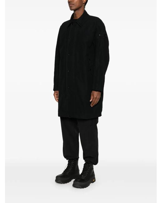 Stone Island Black 7100005 David Light-Tc_S.I. Ghost Car Coat for men