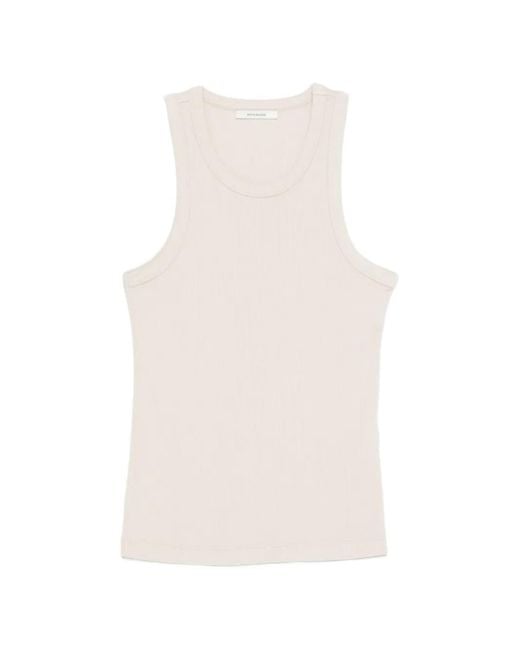Entire studios White Ribbed Tank Top