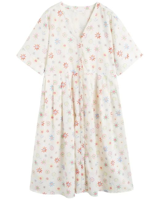 Chinti & Parker White Etoile Midi Dress