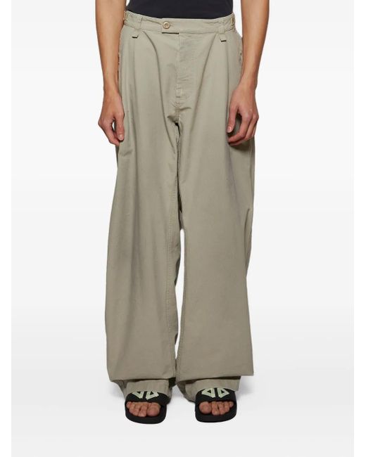 Balenciaga Gray Drop-Crotch Trousers for men
