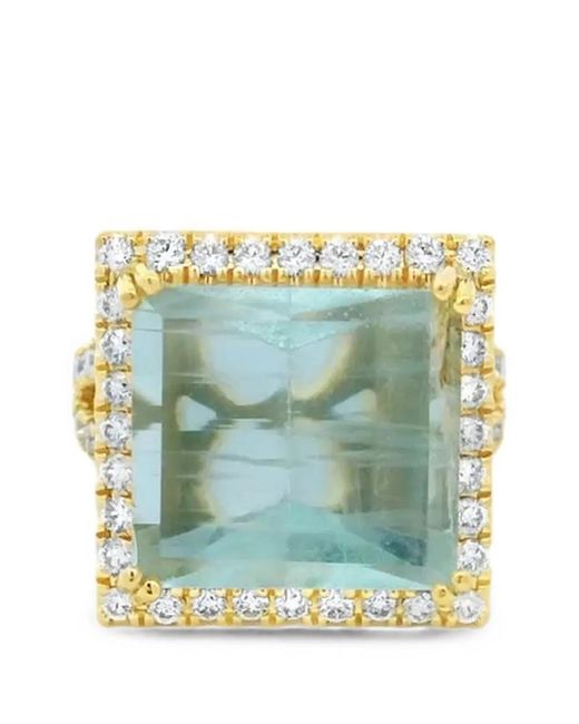 Lisa Nik Blue Beryl And Diamond Ring