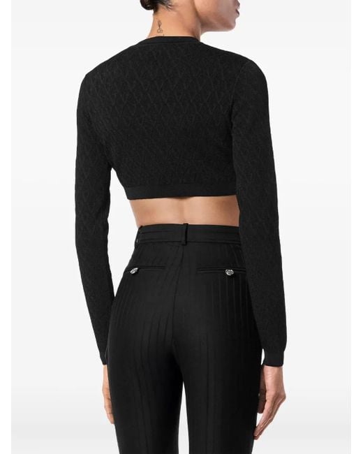 Versace Cropped Est Met Geometrisch Patroon in het Black