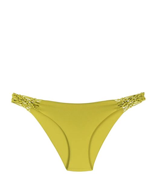 Fisico Yellow Ring-Detail Bikini Bottoms