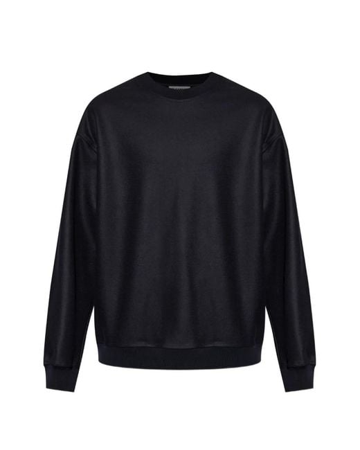 Jil Sander Blue Crew-Neck Long-Sleeve Sweater for men