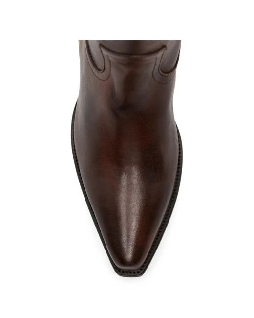 Ann Demeulemeester Brown Leather Knee-High Boots