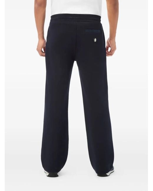 Billionaire Blue Logo-Patch Track Pants for men