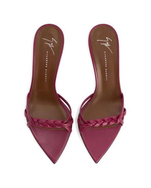 Giuseppe Zanotti Pink Intrigo Braid Braided Sandals