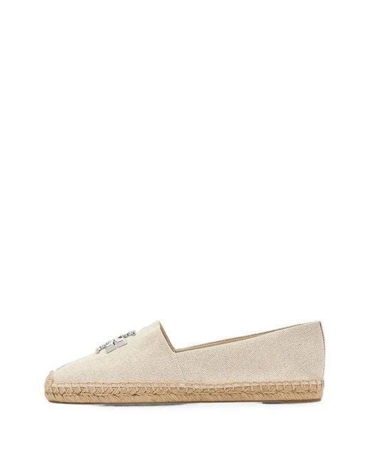 Tory Burch White Eleanor Logo-Plaque Espadrilles