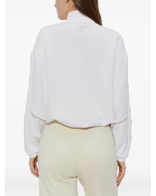Bogner White Floria Zip Trim Sweatshirt