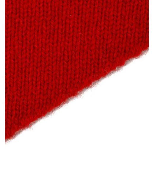 Simone Rocha Red Logo-Jacquard Scarf
