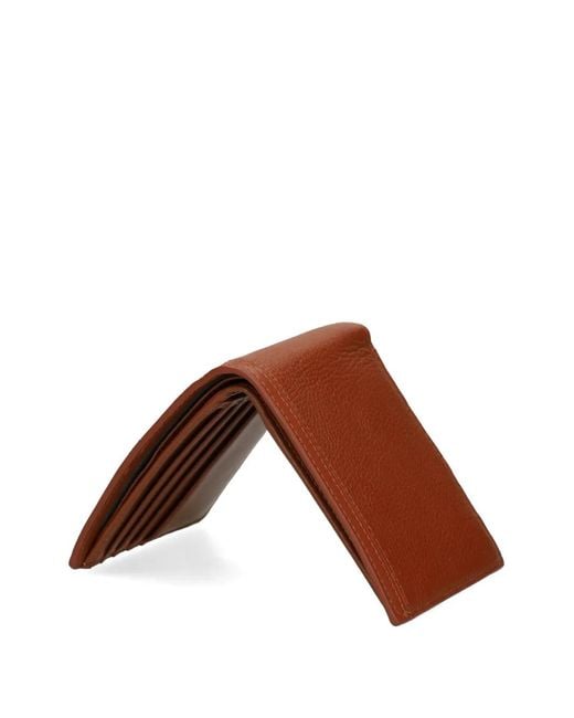 Tommy Hilfiger Brown Portefeuille En Cuir À Détail De Coutures for men