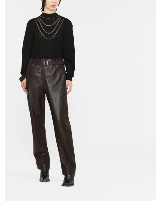 Alberta Ferretti Black Fishnet-Insert Jumper