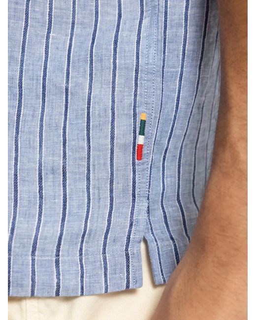 Orlebar Brown Blue Maitan Striped Shirt for men