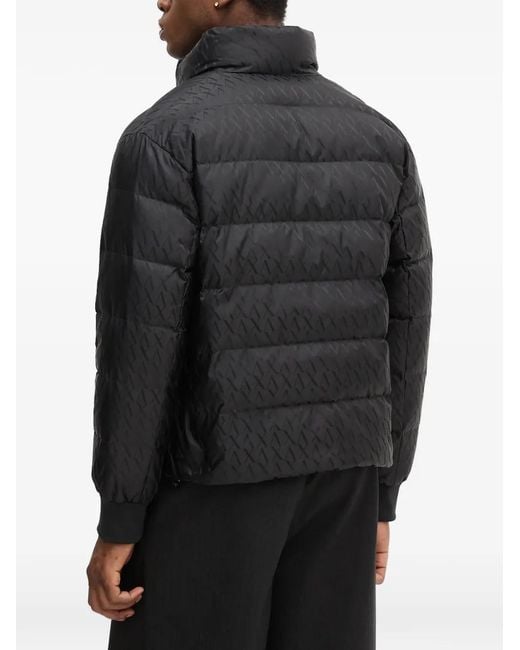 ARMANI EXCHANGE Black Monogram Pattern Jacket for men