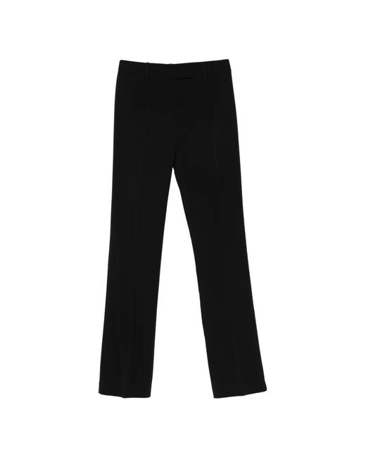 Patrizia Pepe Black Slim Crepe Trousers