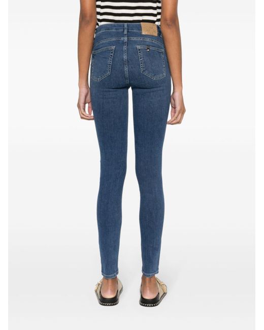 Liu Jo Blue Skinny-Jeans mit hohem Bund