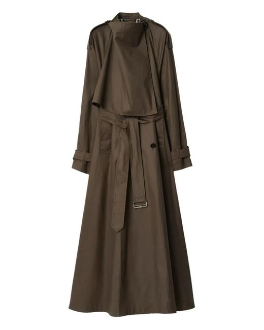 Burberry Brown Gabardine Trench Coat