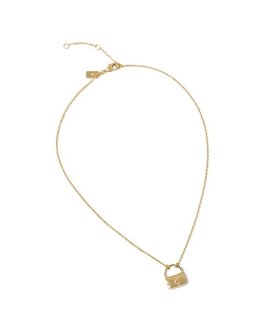COACH White Handbag Pendant Necklace