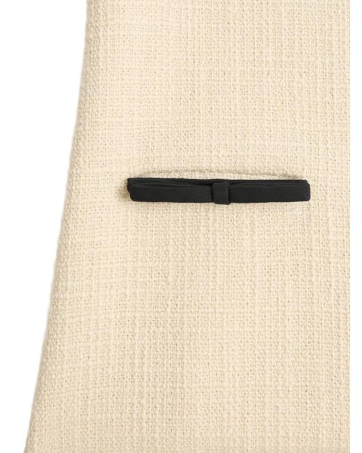 Valentino Garavani Natural Bow-Embellished Tweed Dress
