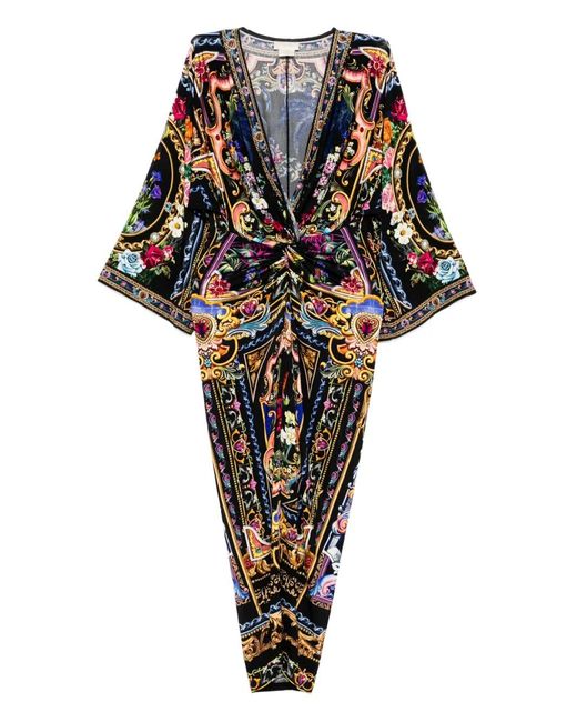 Camilla Black Floral-Print Dress
