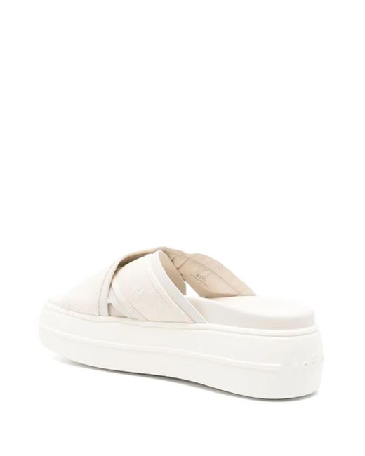 Hogan White Skyscraper Sandals