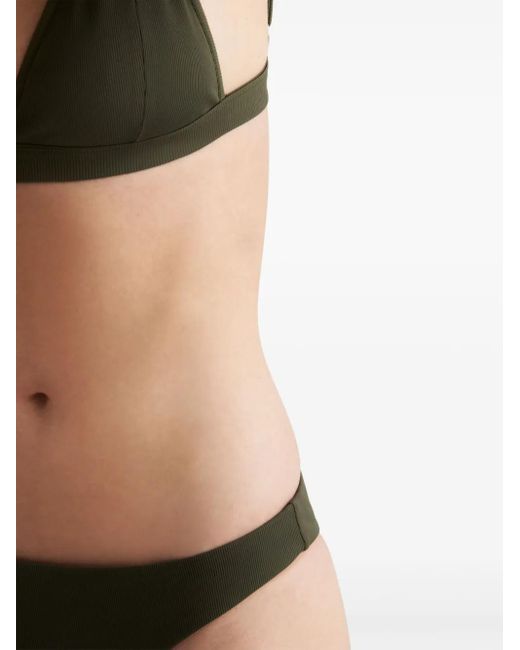 Prada Natural Fine-Ribbed Bikini Bottom