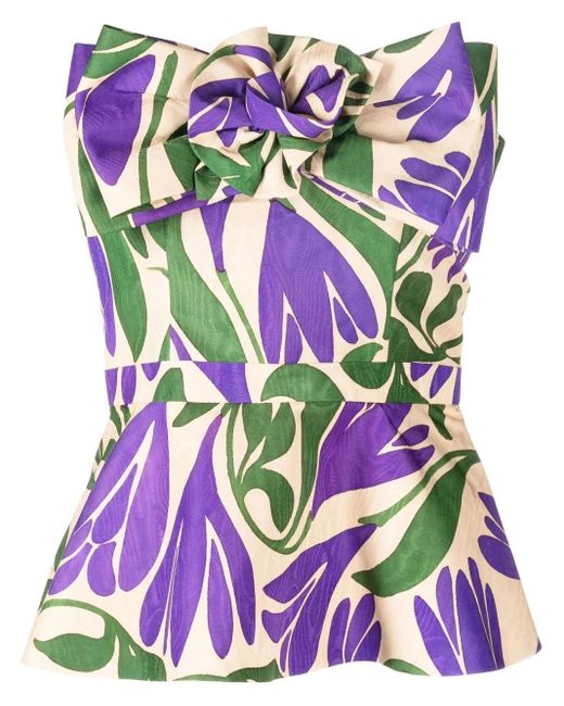 Top A Fiori di Bambah in Purple