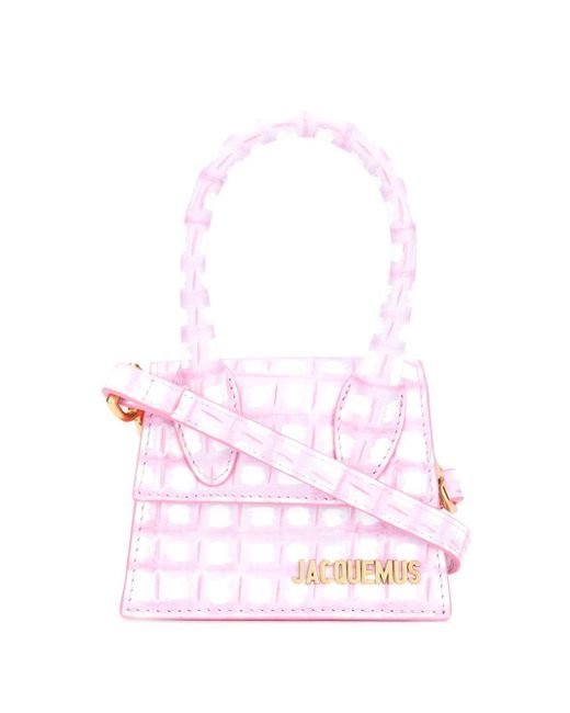 Mini sac Le Chiquito à carreaux Jacquemus en coloris Pink