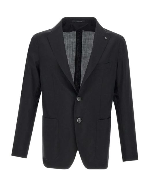 Tagliatore Black Two-Button Blazer for men