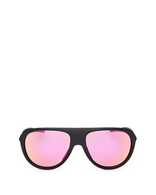 Adidas Pink Matte-Finish Geometric-Frame Sunglasses
