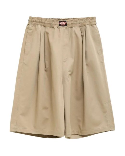 Willy Chavarria Natural Orale Elastic-Waistband Shorts for men