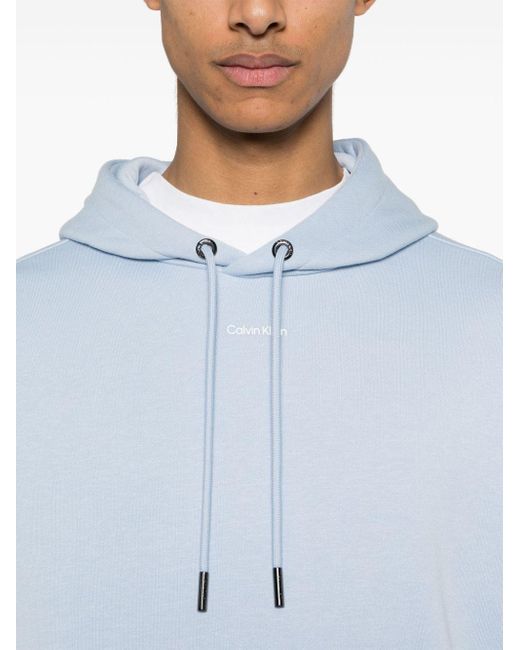 Calvin Klein Hoodie Met Logoprint in het Blue voor heren