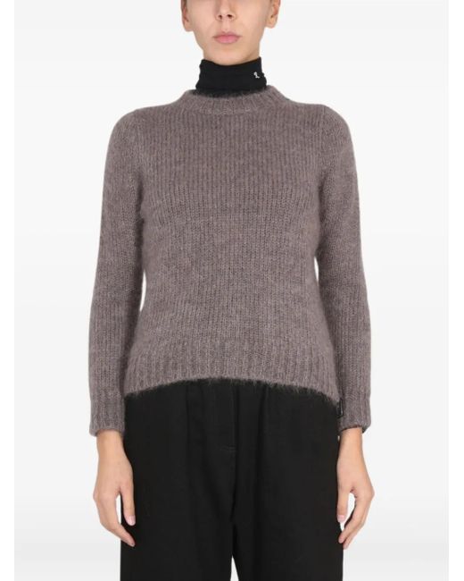 Jersey De Manga Larga Raf Simons de color Gray