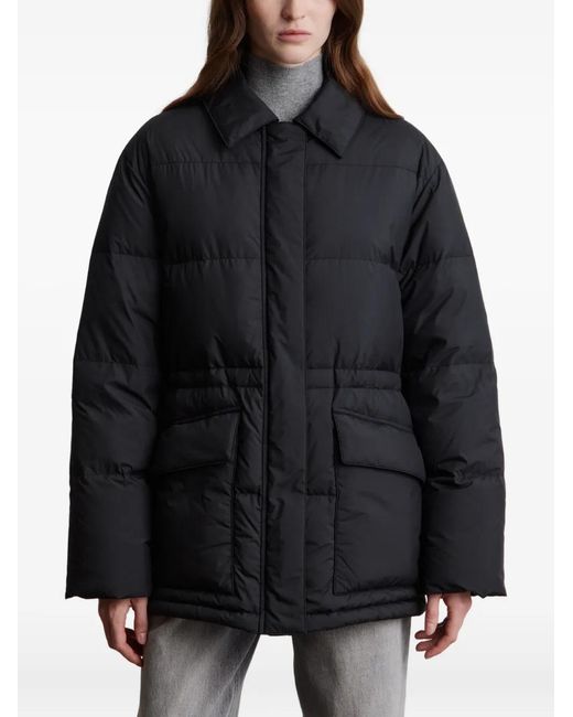 12 STOREEZ Black Pocket Down Jacket