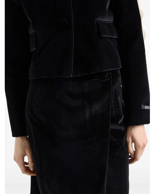 Prada Midi-Rok Met Knopen in het Black