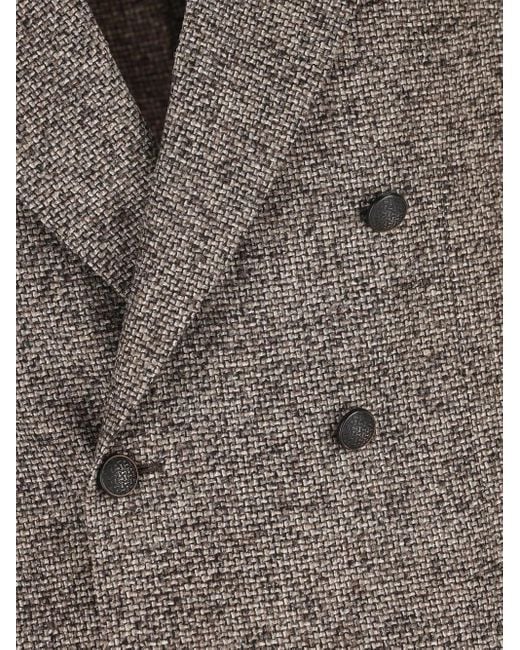 Tagliatore Brown Double-Breasted Jacket for men