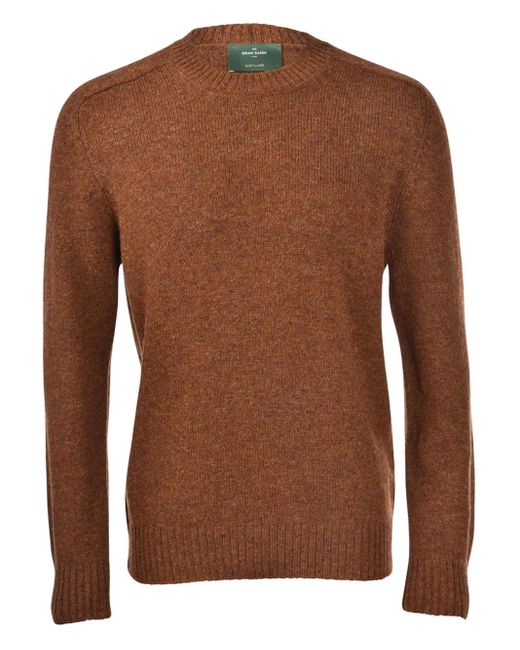 メンズ Gran Sasso クルーネック セーター Brown