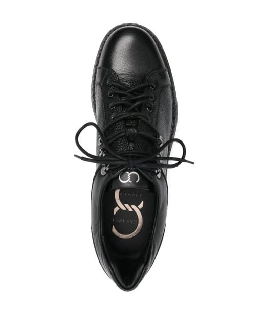 Casadei Carvo Lace-up Leather Sneakers in het Black voor heren
