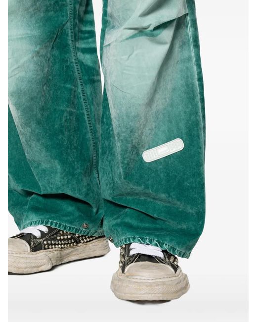 PDF Green Velvet Embroidered Trousers for men