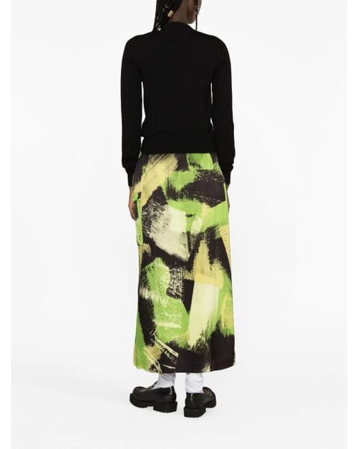 Palm Angels Black Sunset Wool Blend Jumper