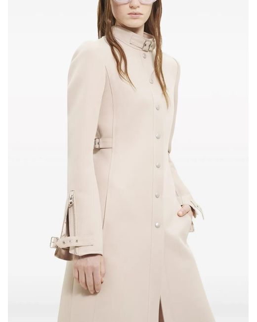 Courreges Natural Buckle Twill Long Coat